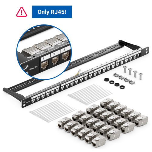 Deleycon Port Patch Panel Set Patch Field Modular Hu Inch Rack